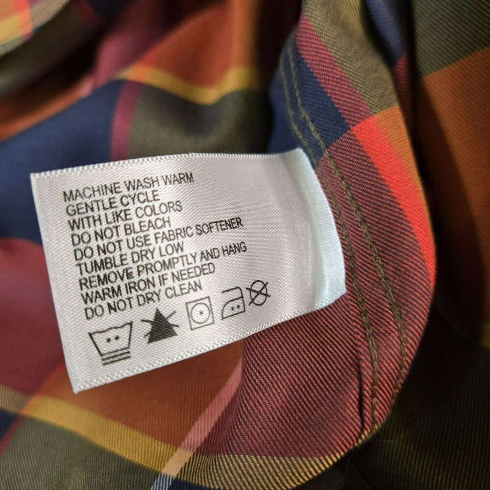 Orvis Mens Wrinkle-Free Madras Plaid Button-Down Shirt XL Vibrant Multicolor - Picture 11 of 12
